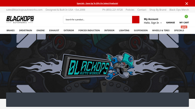 Black Ops Auto Works car wing parts