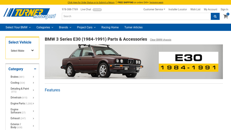 BMW 3 Series E30 (1984 e30 car parts