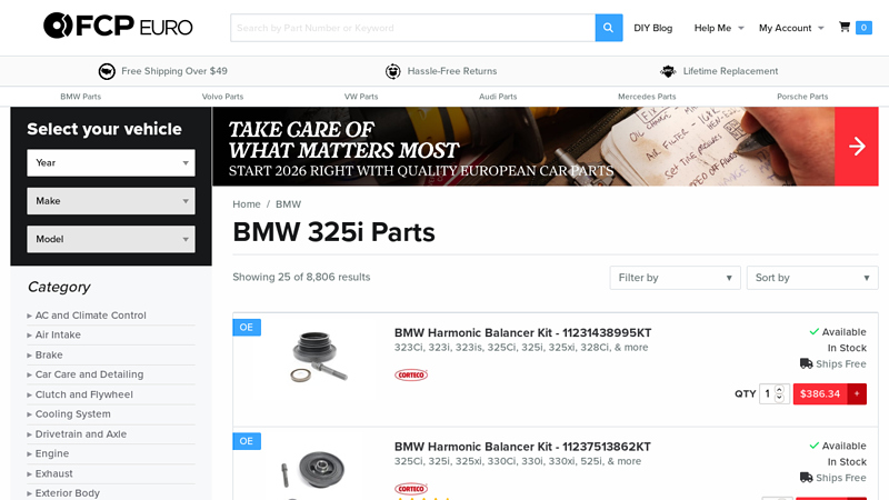 BMW 325i Parts - Headlights, Radiators, & More auto parts bmw 325i