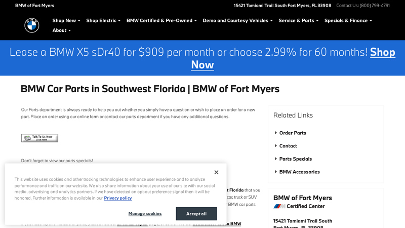 BMW Car Parts in Fort Myers car parts fort myers