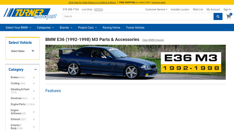 BMW E36 (1992 bmw e36 car parts