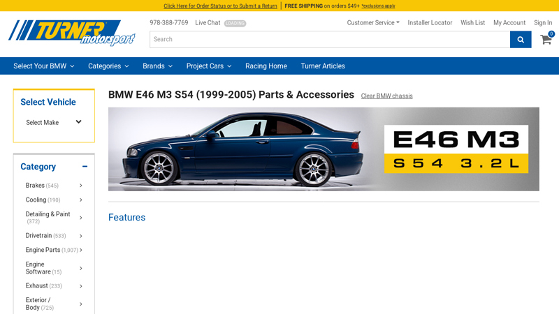 BMW E46 M3 S54 (1999 e46 parts car