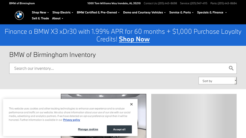 BMW of Birmingham Inventory mini of birmingham auto parts irondale