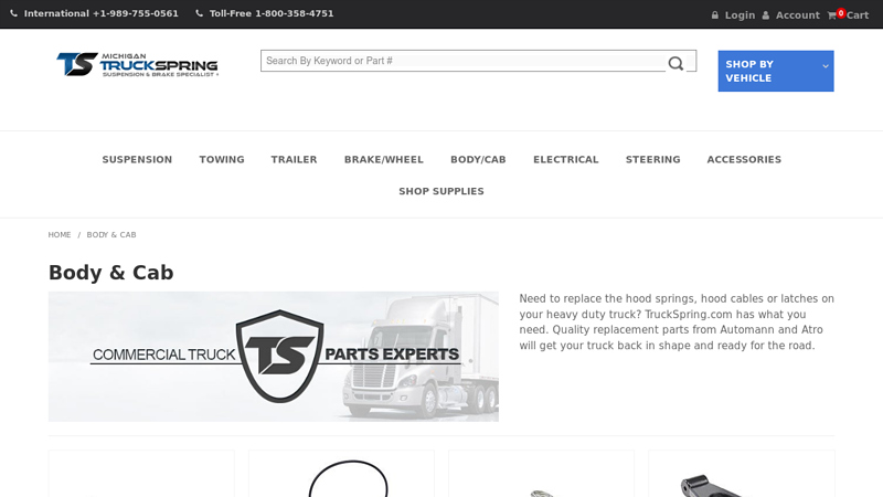 Body & Cab reading truck body parts catalog