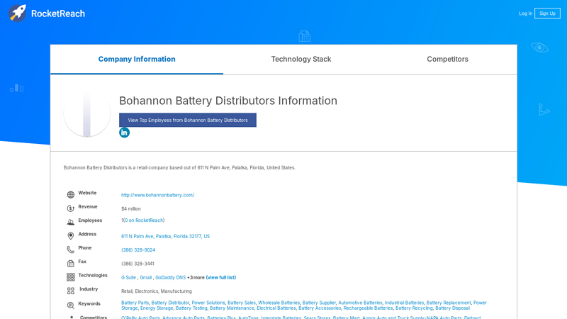 Bohannon Battery Distributors Information bohannon auto parts