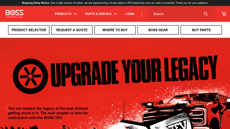 BOSS Snowplow ice truck parts