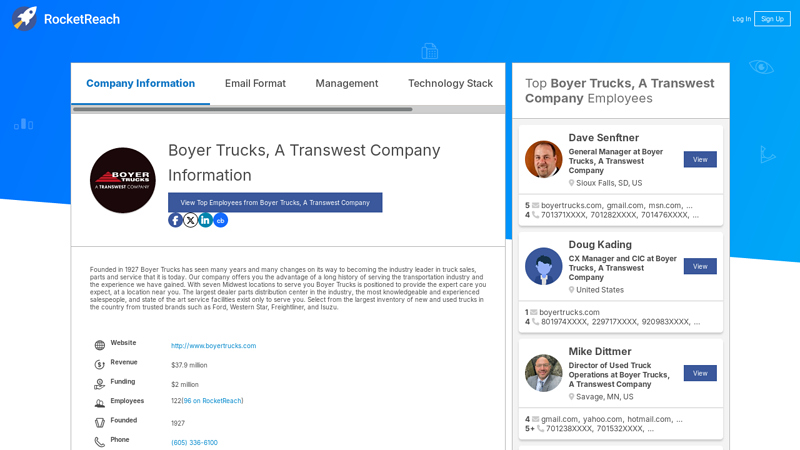 Boyer Trucks, A Transwest Company Information boyer truck parts minneapolis