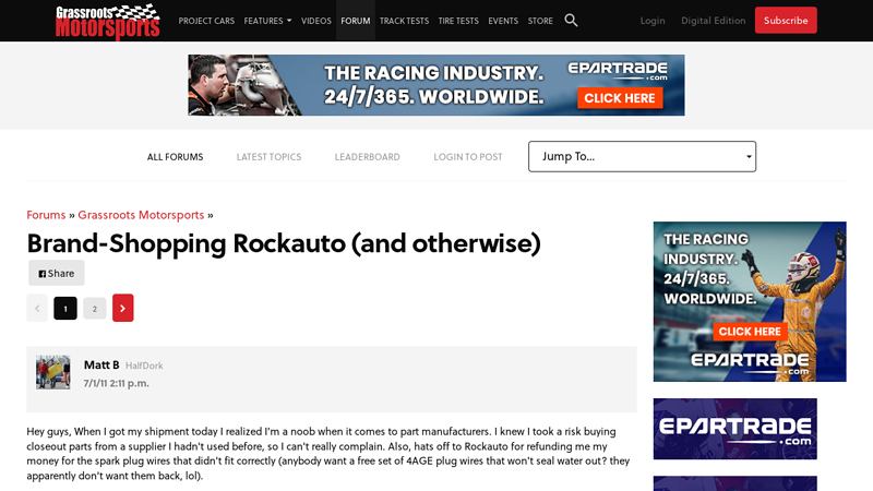 Brand a premium auto parts reviews