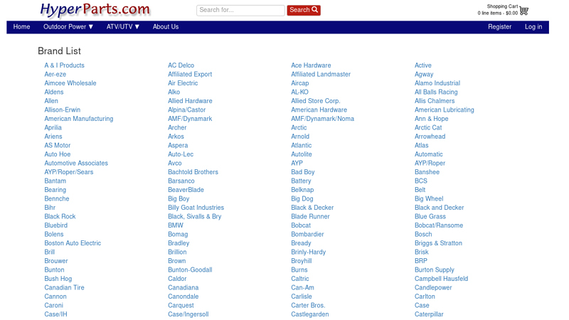 Brand List phipps auto parts
