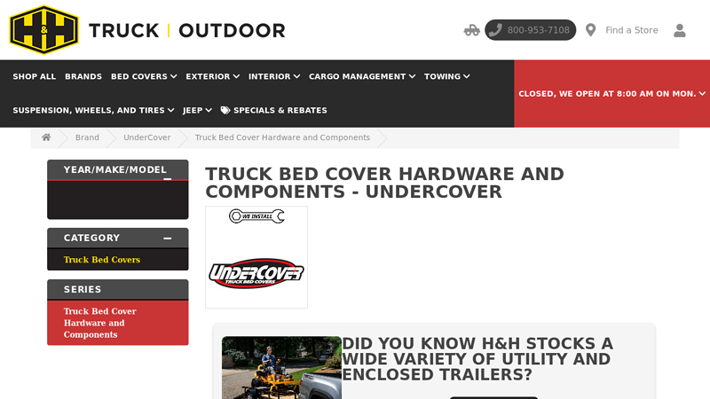 Brand UnderCover Truck Bed Cover Hardware and Components undercover truck bed cover parts