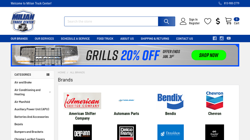 Brands milian truck parts