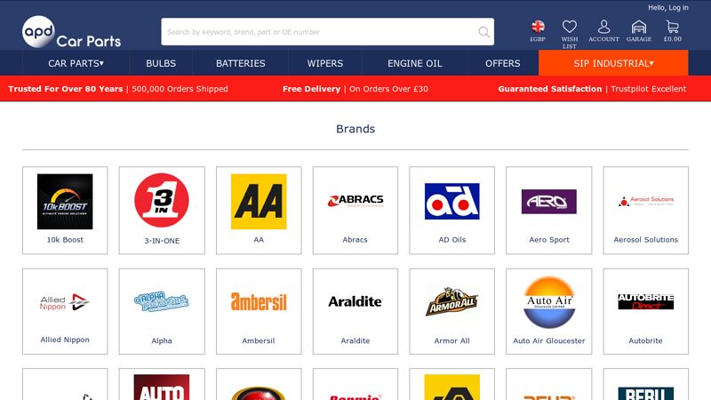 Brands apd auto parts