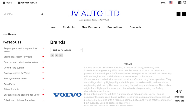 Brands j & v auto parts
