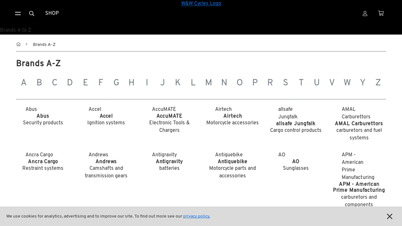 Brands A w&w auto parts
