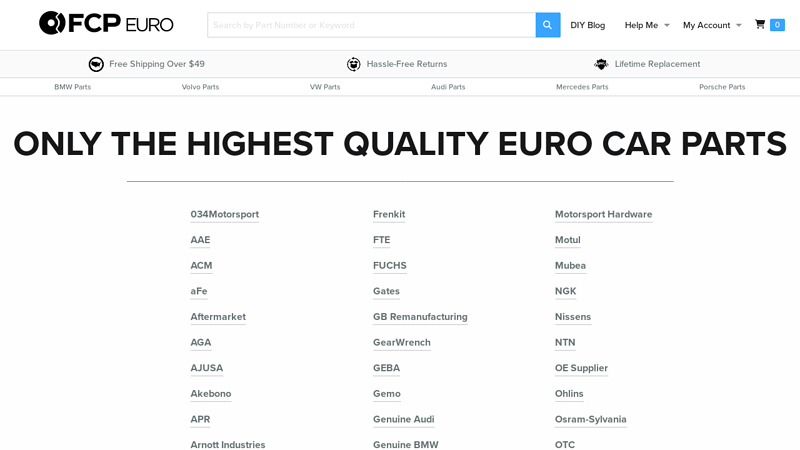 Brembo, Akebono, Bosch & other Quality Euro Parts fcp car parts