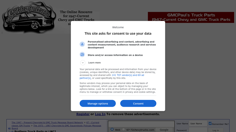Brothers Truck Parts or LMC? brothers truck parts