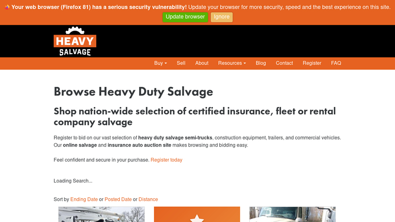 Browse Heavy Duty Salvage salvage semi truck parts