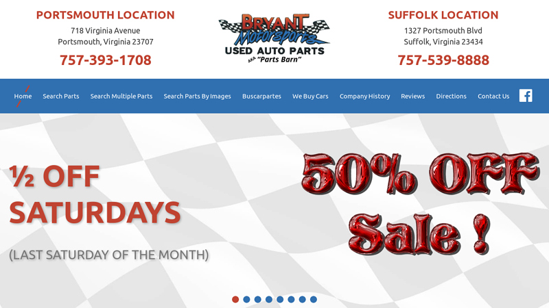 Bryant Motorsports Used Auto Parts, AKA Parts Barn In VA! bryant motorsports used auto parts