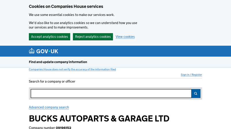 BUCKS AUTOPARTS & GARAGE LTD filing history bucks auto parts