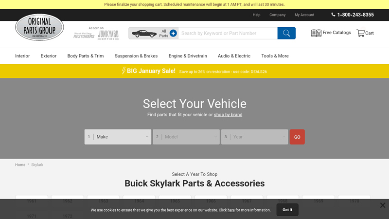 Buick Skylark Parts & Accessories @ OPGI.com buick regal auto parts