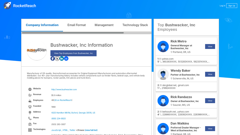 Bushwacker, Inc Information bushwacker truck parts