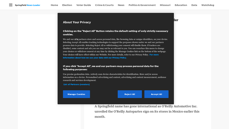 Business in brief oreillys auto parts springfield mo