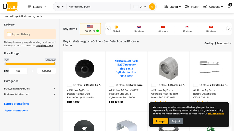 Buy All States Ag Parts Products Online at Prices in Liberia all states tractor parts downing wi