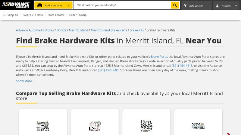 Buy Brake Hardware Kits in Merritt Island, FL advance discount auto parts merritt island