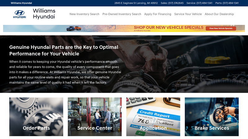 Buy Car Parts At Williams Hyundai In Lansing, MI auto parts lansing mi