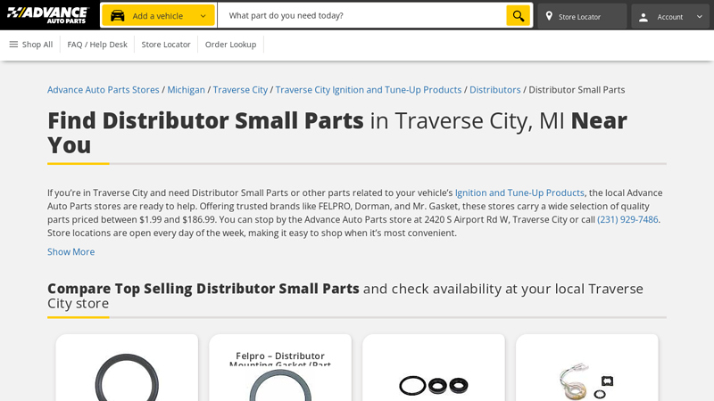 Buy Distributor Small Parts in Traverse City, MI advance auto parts kalkaska michigan