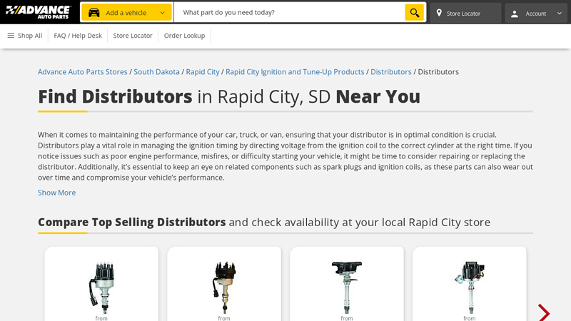 Buy Distributors in Rapid City, SD auto parts rapid city sd