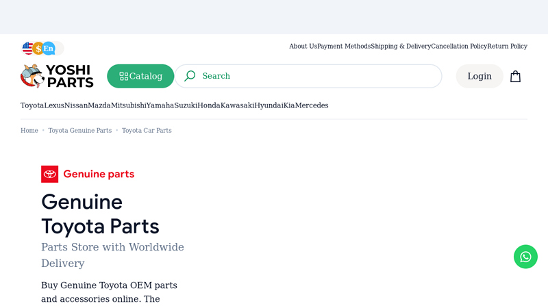 Buy Genuine Toyota Parts at YoshiParts toyota corolla car parts for sale