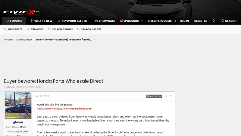 Buyer beware: Honda Parts Wholesale Direct honda wholesale parts