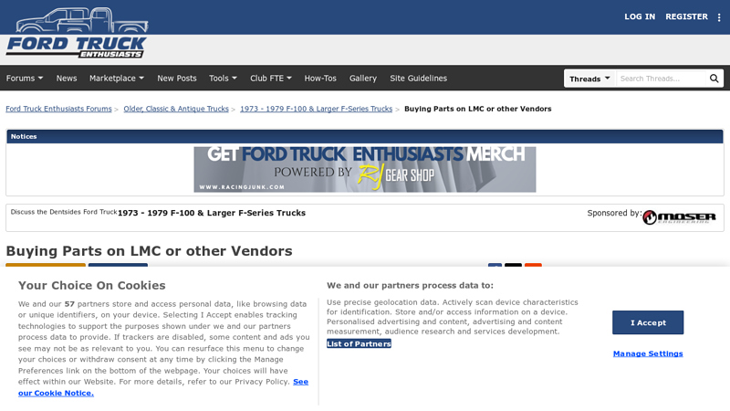 Buying Parts on LMC or other Vendors 1979 ford f250 parts