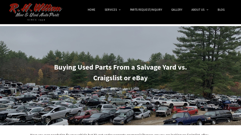 Buying Used Parts From a Salvage Yard vs. Craigslist or eBay used car parts on craigslist