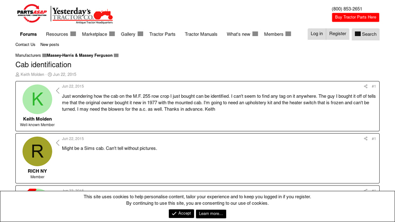 Cab identification walt's tractor parts