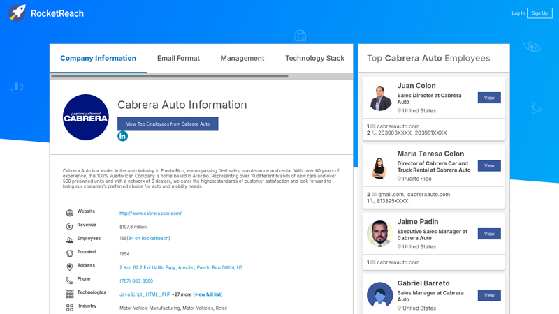 Cabrera Auto Information cabrera auto parts