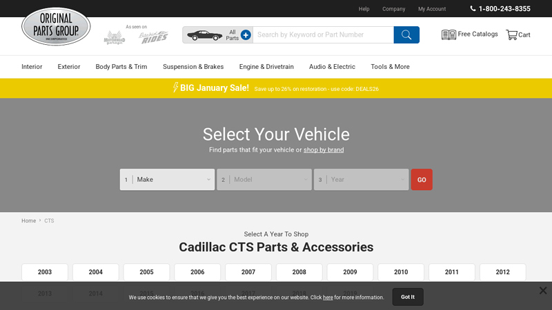 Cadillac CTS Parts & Accessories @ OPGI.com cadillac cts car parts
