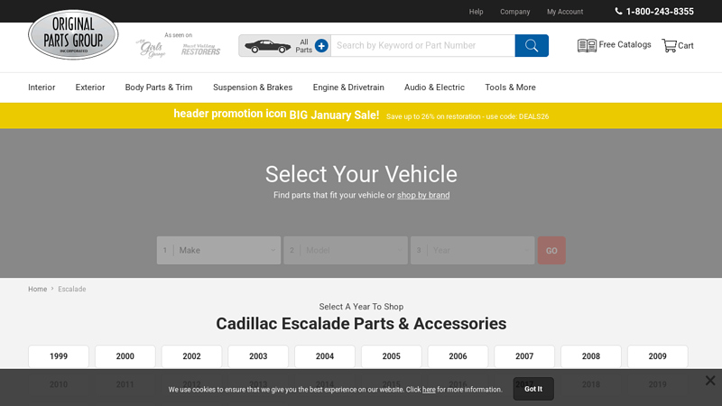 Cadillac Escalade Parts & Accessories @ OPGI.com cadillac escalade car parts