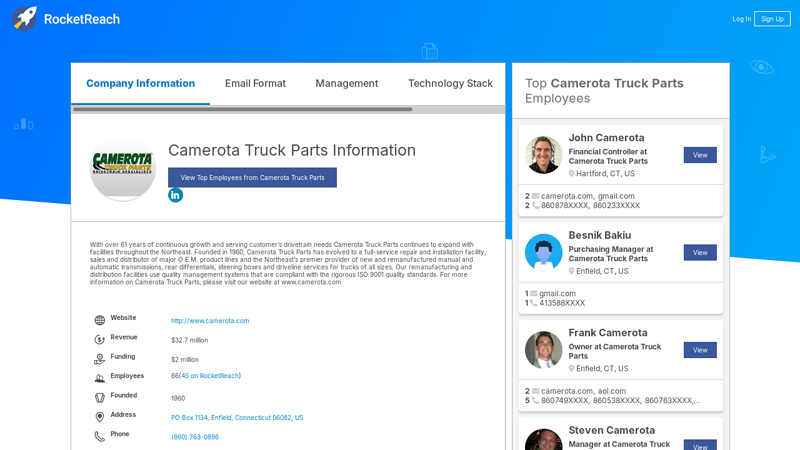 Camerota Truck Parts Information camerota truck parts