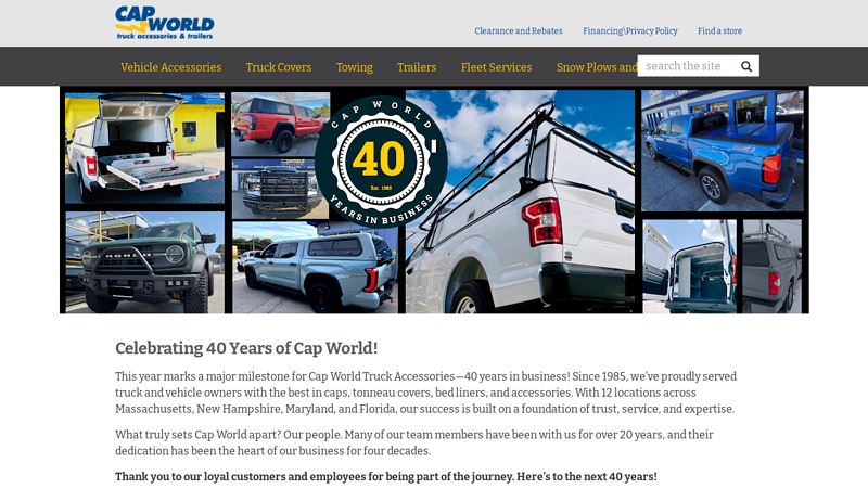 Cap World Truck Accessories and Trailers a r e truck cap parts