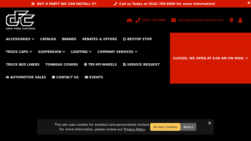 Cape Fear Customs car parts wilmington nc