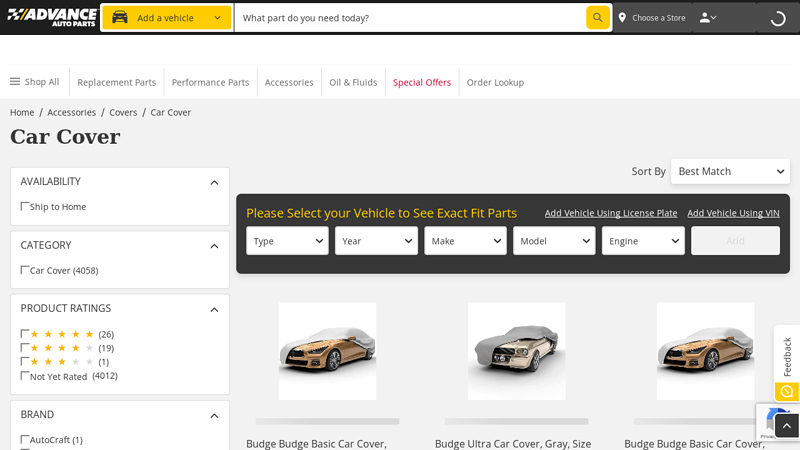 Car Cover advance auto parts ringgold