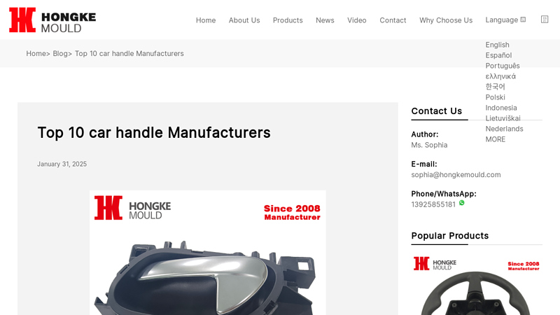 car handle Manufacturers car door handle parts