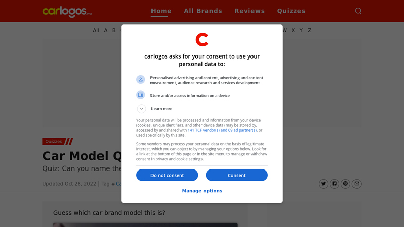 Car Model Quiz car part quiz