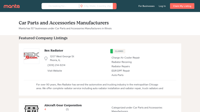 Car Parts and Accessories Manufacturers auto parts peoria il