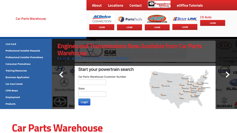 Car Parts Warehouse auto parts warehouses