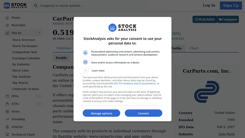 CarParts.com (PRTS) Company Profile & Description evan fischer car parts