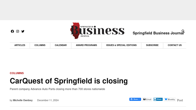 CarQuest of Springfield is closing advance auto parts springfield
