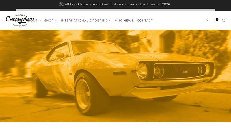 Carreplico american motors javelin parts